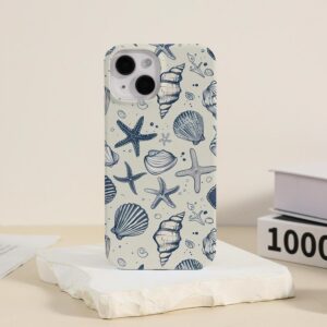 Starfish and Shell Phone Case iPhone 16 15 14 13 12 11 Xs Max Xr Pro Case iPhone 15 14 Plus Pro Max iPhone Case Trendy Retro iPhone Cover